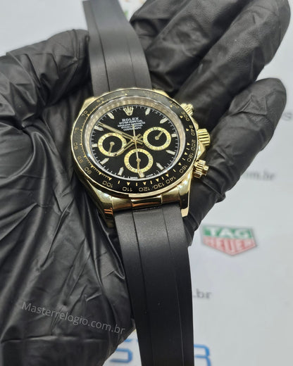 Rolex Daytona Pulseira preta Base eta