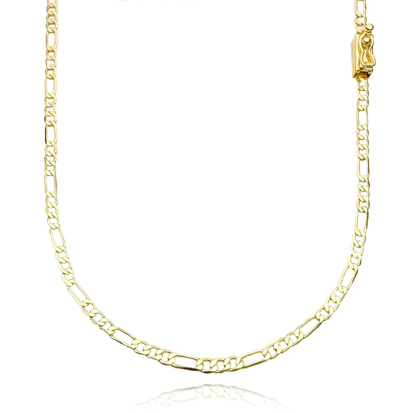 Corrente 3 por 1 2,3mm (Fecho Gaveta) (Banho Ouro 24K)