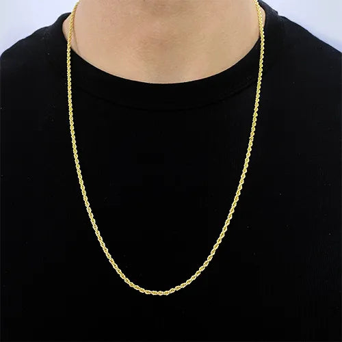 Cordão Baiano 2,5mm 70cm (Fecho Canhão) (14g) (Banho Ouro 24k)