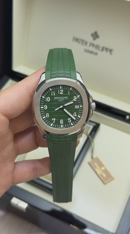 Patek Philippe 5711 Aquanaut Borracha Prata Verde