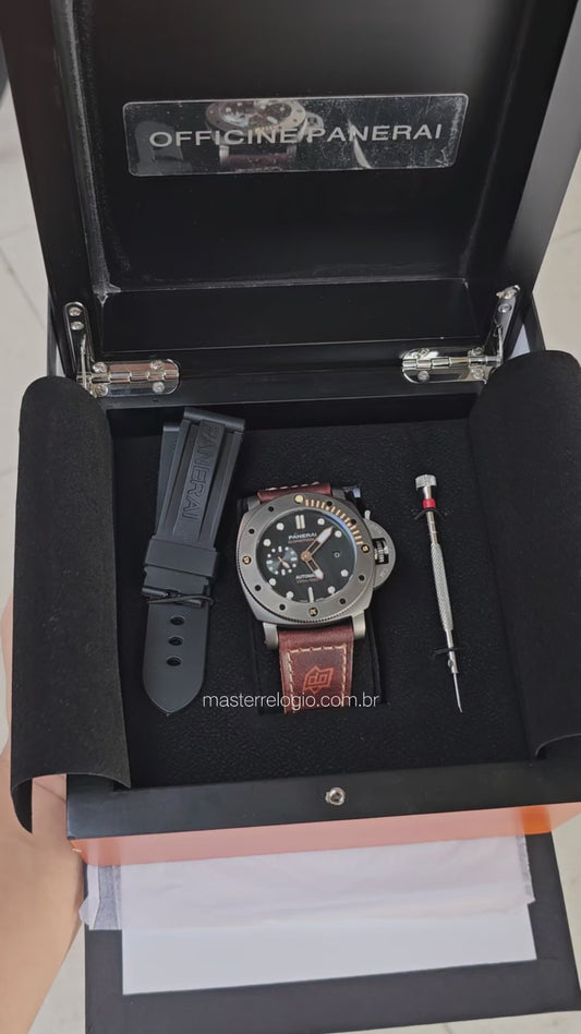 Panerai Luminor Submersible Couro Fosco