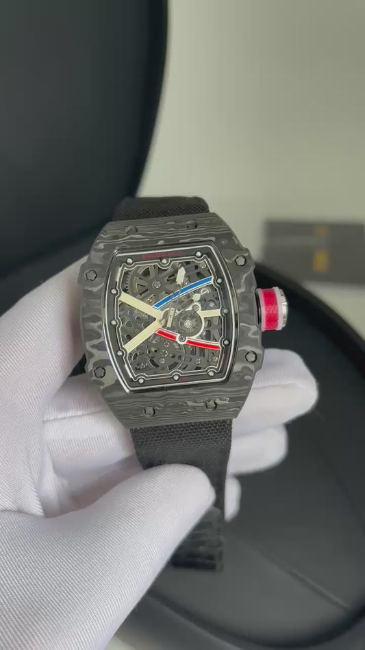 Richard Mille RM 67-02 Preto Ceramica Velcro Cx Alta ETA