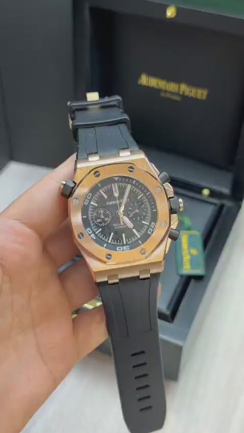 AP Royal Oak Offshore Quartz 44mm Dourado M Preto