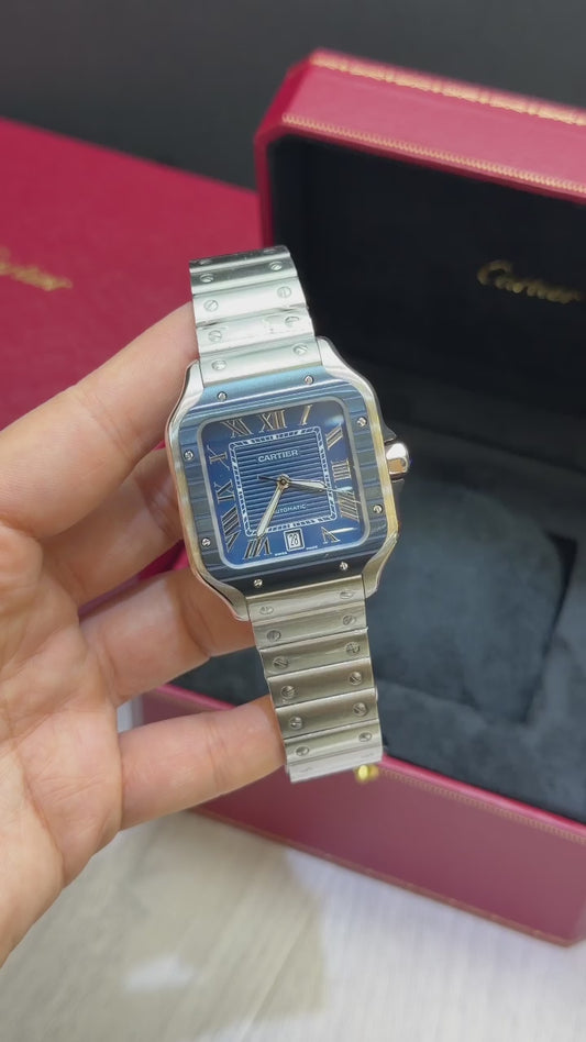 Cartier Santos Azul Base Eta Engate Rapido