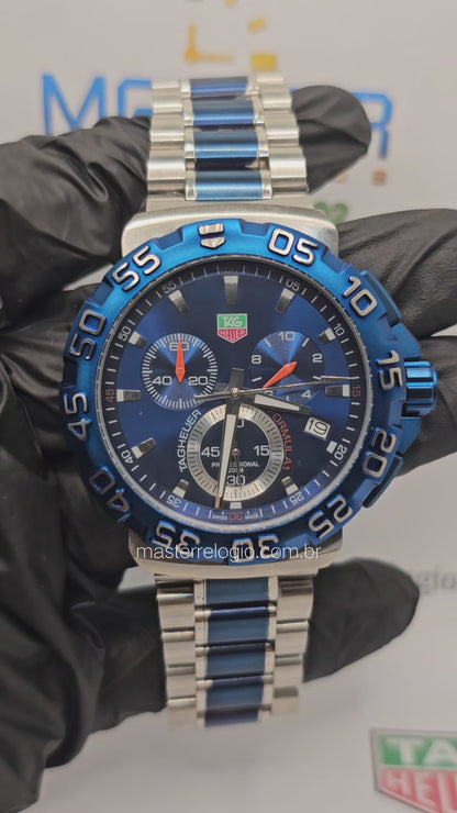 Tag Heuer F1 Cah1111 Cronógrafo 41mm Azul Quartz