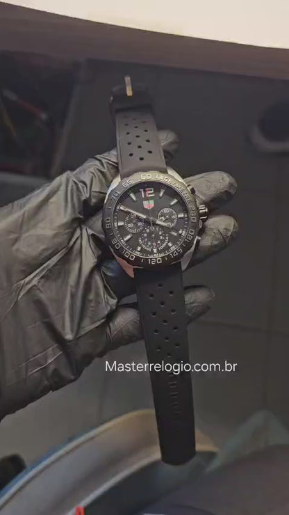 Tag Heuer F1 Cronógrafo pulseira borracha