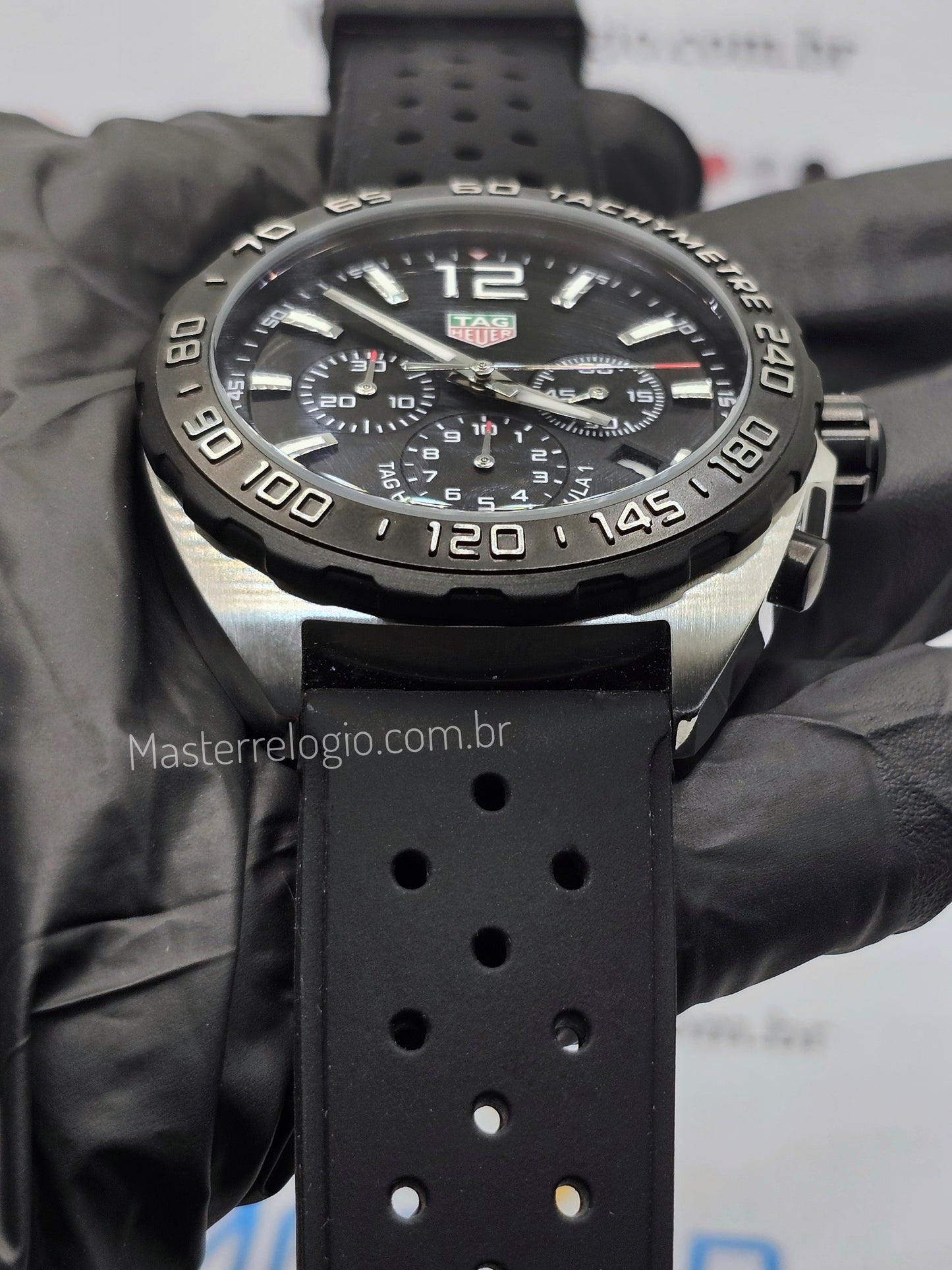 Tag Heuer F1 Cronógrafo pulseira borracha