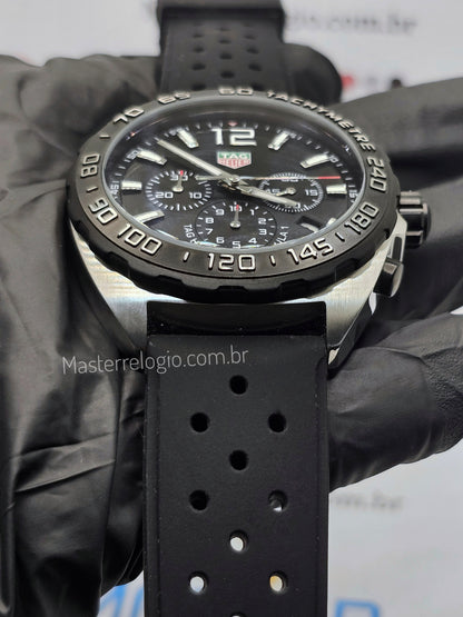 Tag Heuer F1 Cronógrafo pulseira borracha