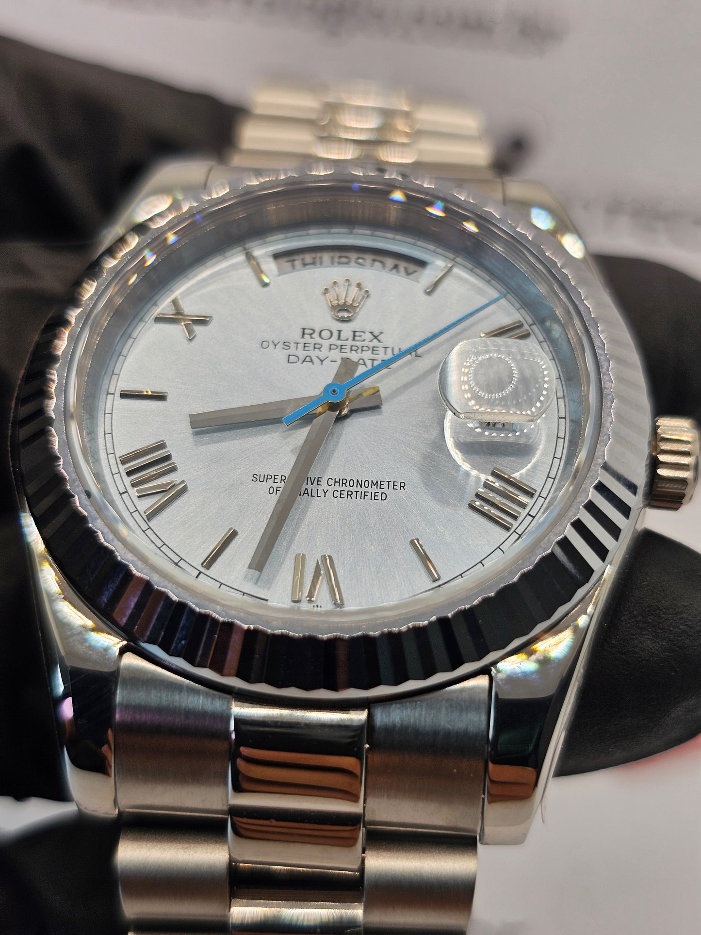 Rolex Day-Date 40mm Azul Tiffany