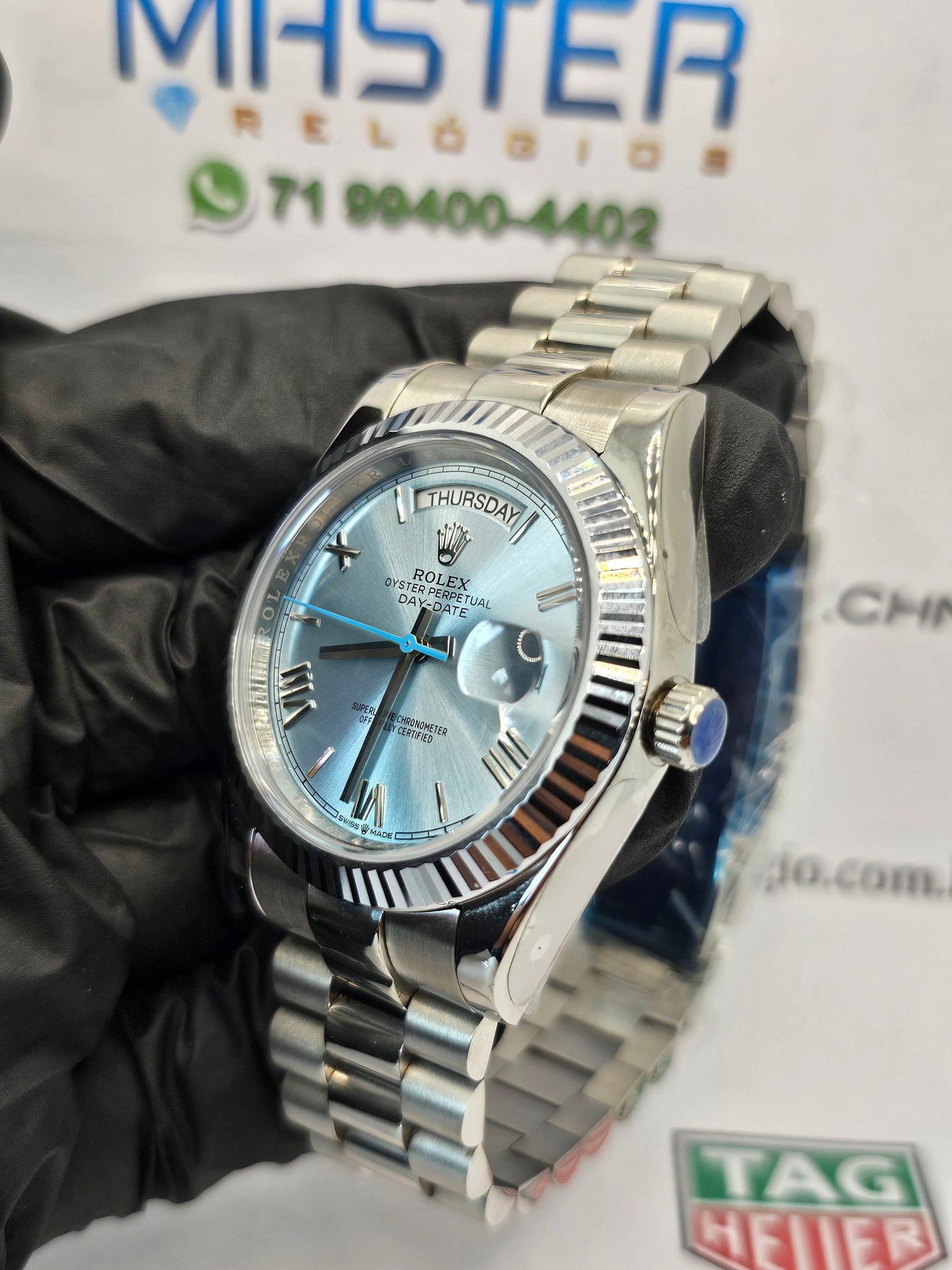 Rolex Day-Date 40mm Azul Tiffany