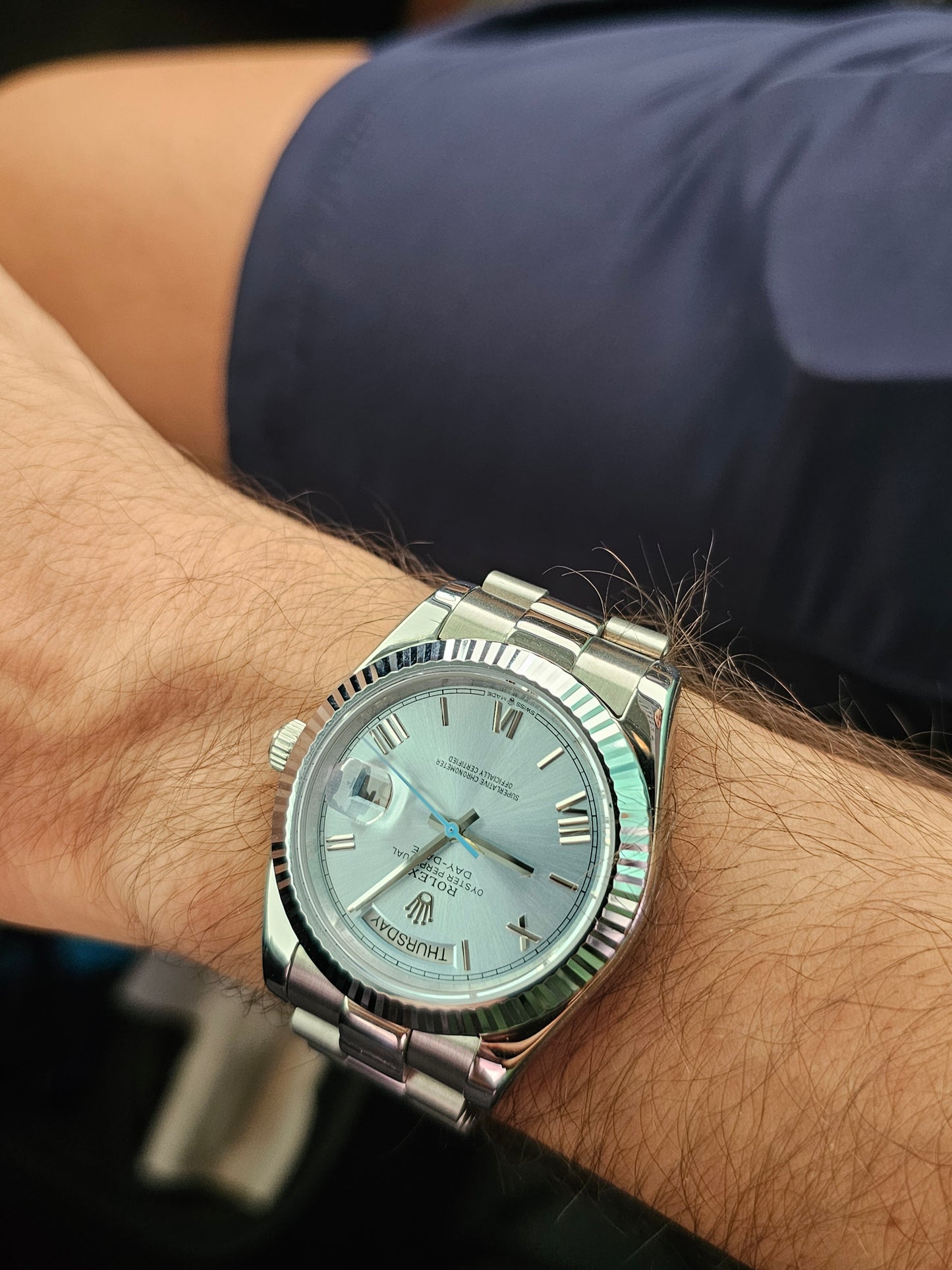 Rolex Day-Date 40mm Azul Tiffany