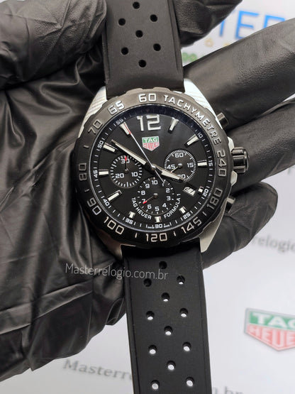 Tag Heuer F1 Cronógrafo pulseira borracha