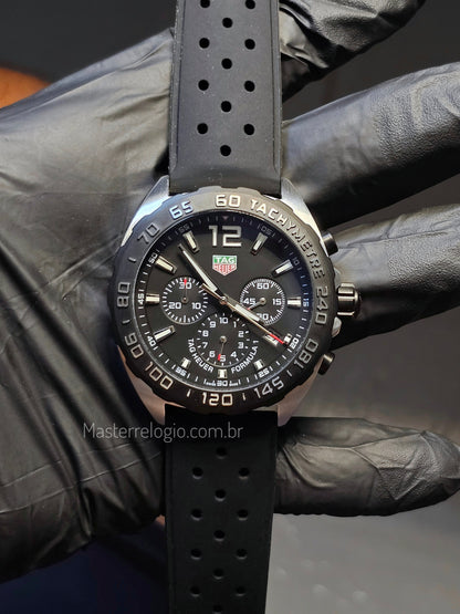 Tag Heuer F1 Cronógrafo pulseira borracha