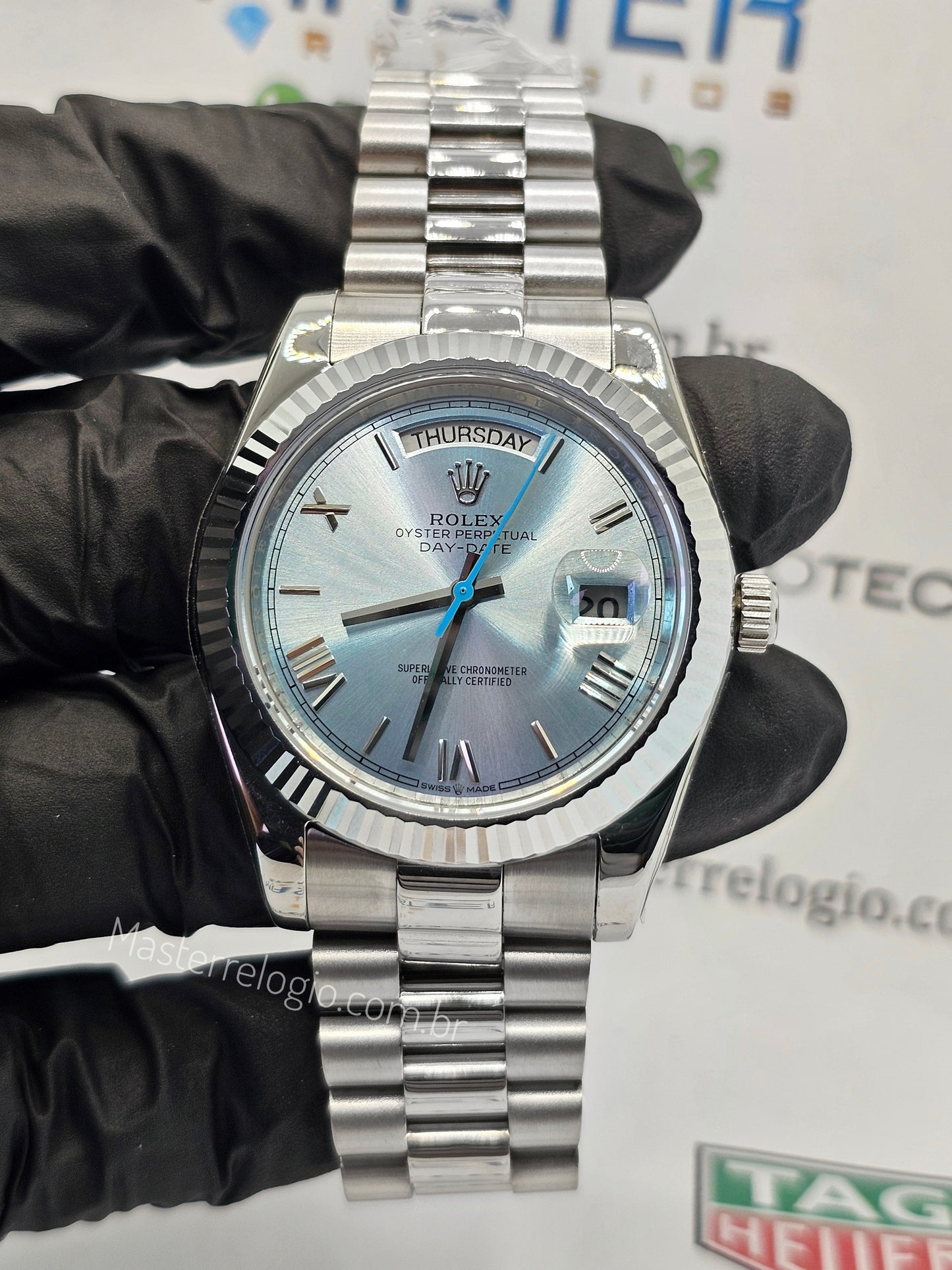 Rolex Day-Date 40mm Azul Tiffany