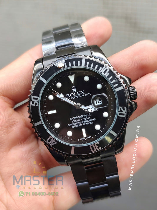 Rollex Submariner Obsidian Preto
