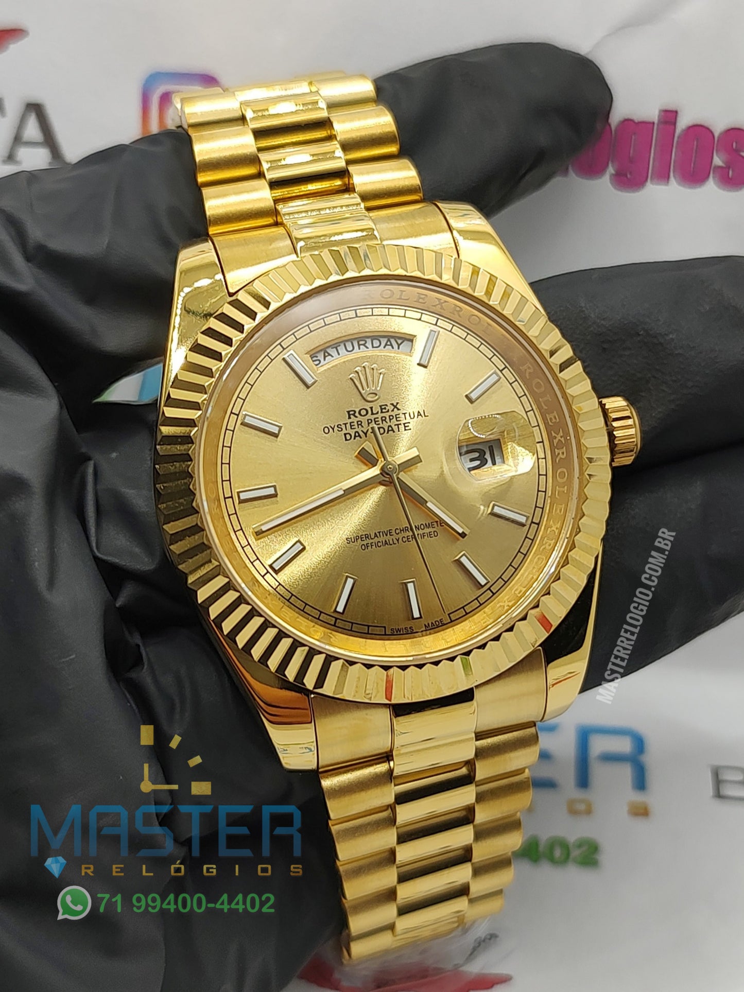 Rollex Day-Date 40mm Dourado