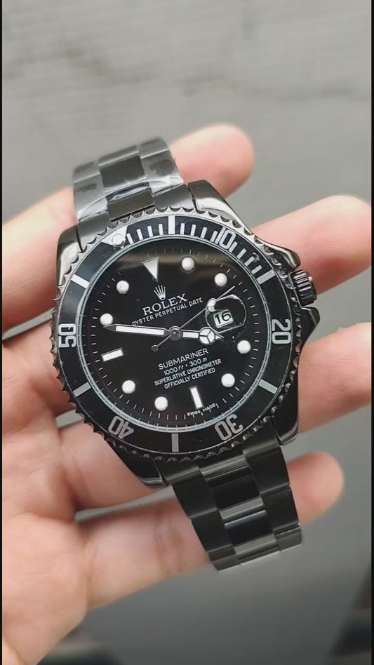 Rollex Submariner Obsidian Preto