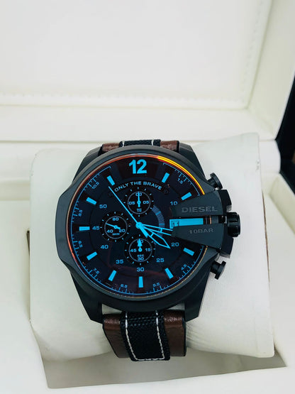 Diesel camaleão pulseira de couro