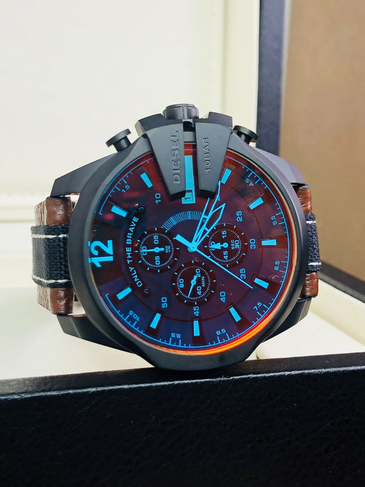 Diesel camaleão pulseira de couro