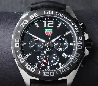 Tag Heuer F1 Cronógrafo pulseira borracha