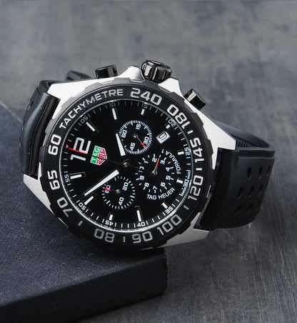 Tag Heuer F1 Cronógrafo pulseira borracha