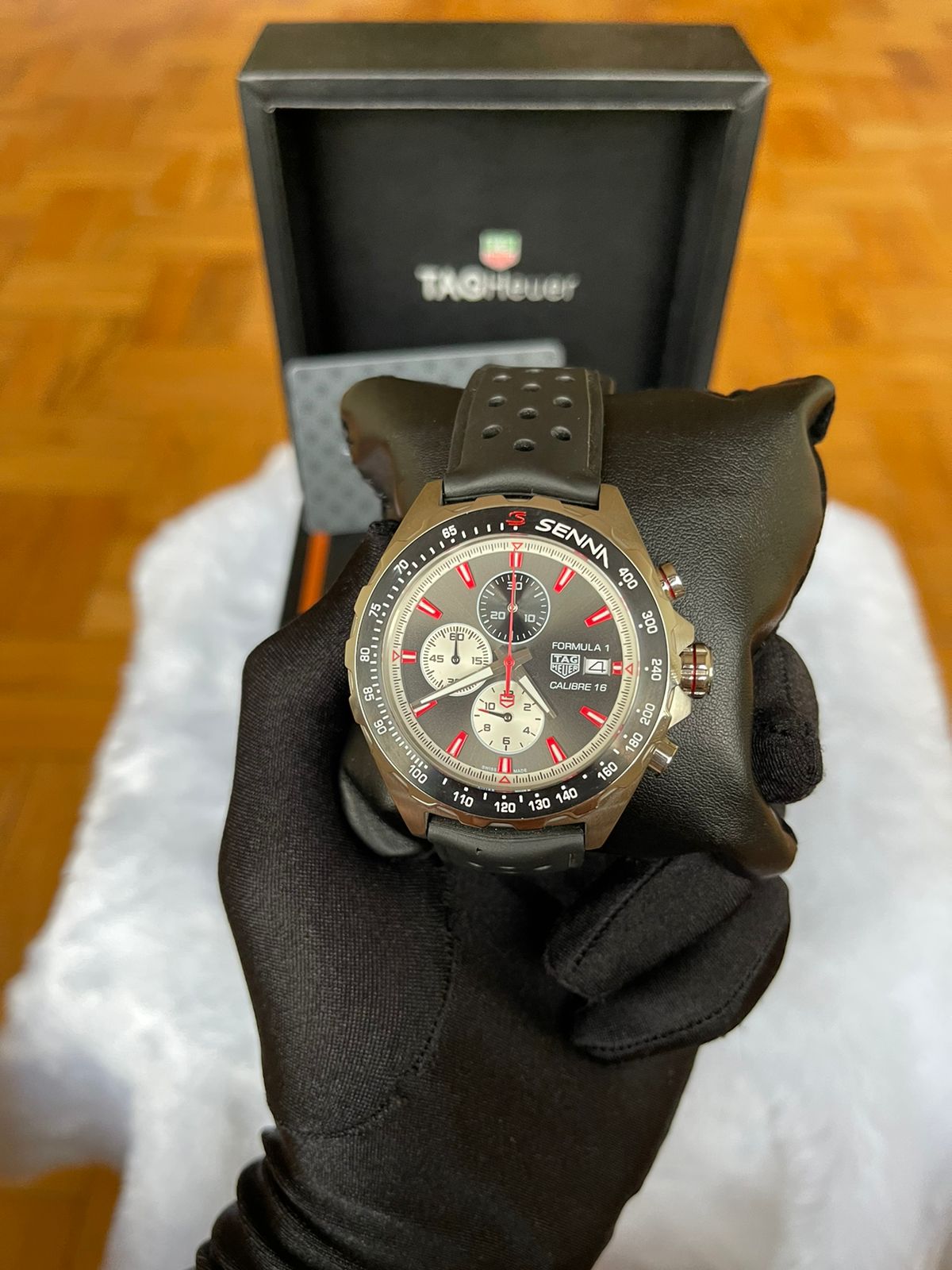 Tag Heuer F1 Cronógrafo pulseira borracha