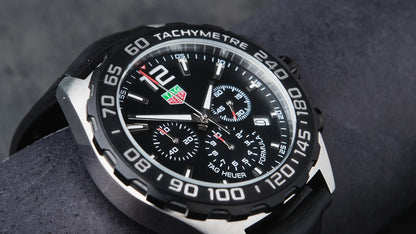 Tag Heuer F1 Cronógrafo pulseira borracha
