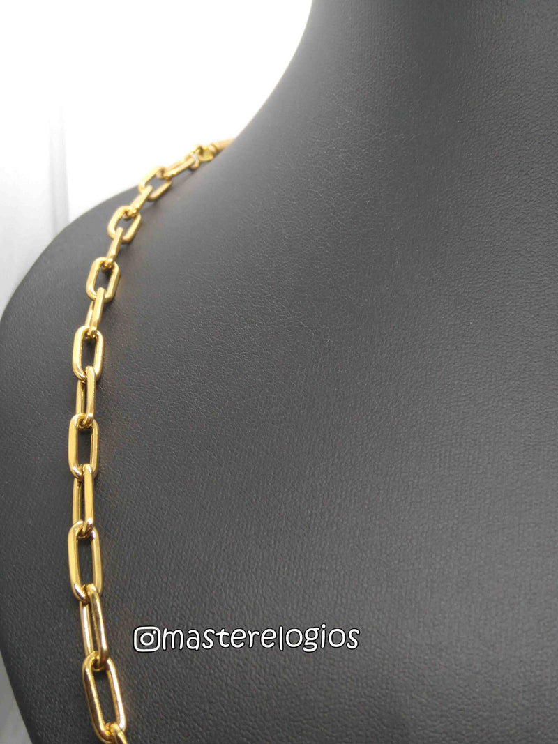 Corrente cartier 3x2mm boleada banhada a 10 milesimos de ouro 18k 70cm