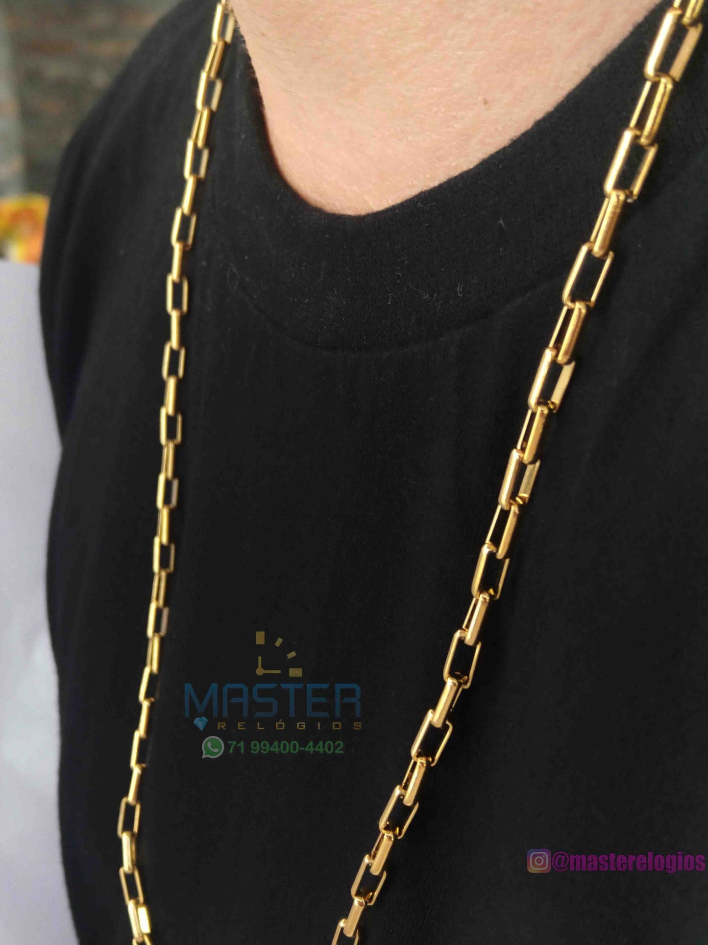 Corrente cartier 3x2mm boleada banhada a 10 milesimos de ouro 18k 70cm