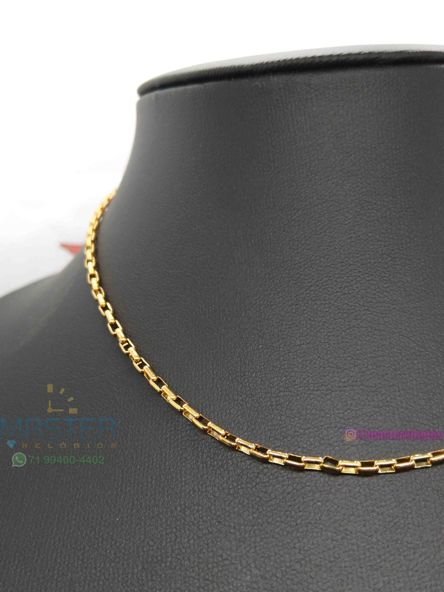 Corrente Cartier bloquinho boleada fininha banhada a 10 milesimos de ouro 18k 70cm