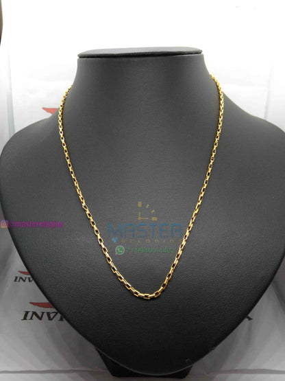 Corrente Cartier bloquinho boleada fininha banhada a 10 milesimos de ouro 18k 70cm