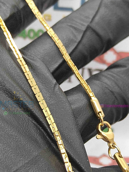 Corrente Cartier Gilete fina banhada a 10 milesimos de ouro 18k 70cm