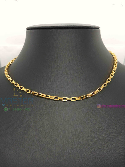 Cartier quadrada media banhada a 10 milésimos de ouro 18k 70cm