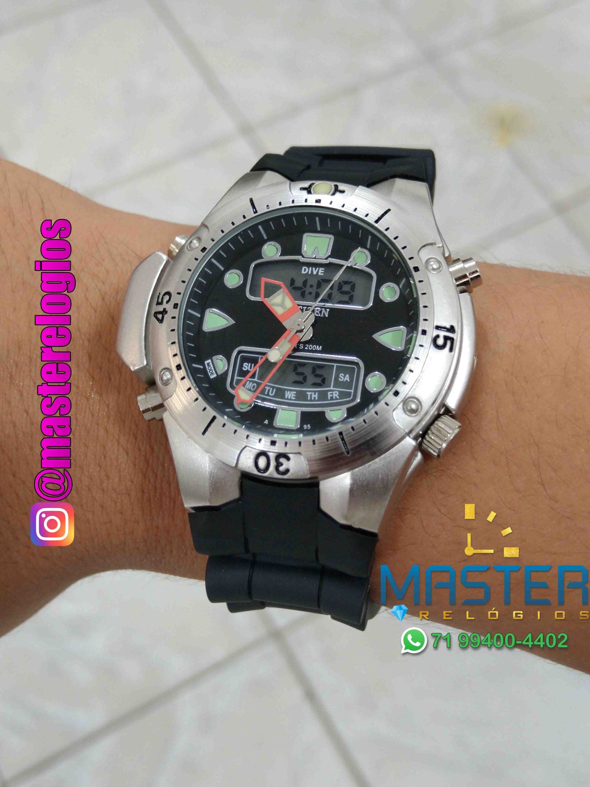 Citizen aqualand 3 Pulseira de borracha – MasterRelogios