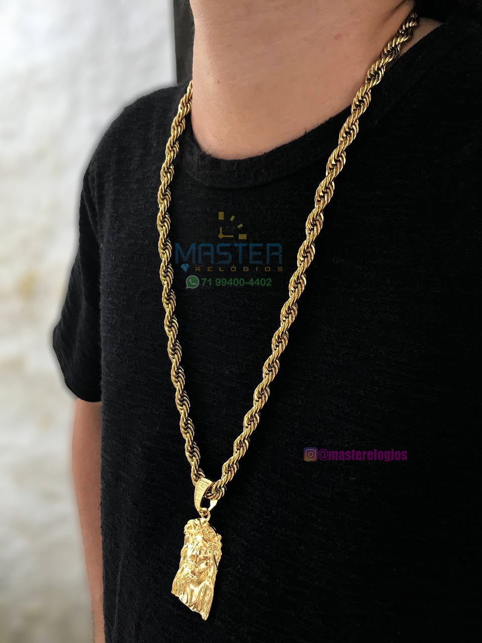 Cordão Bahiano 13mm 106g  70cm banhada a 10 milésimos de ouro 18k