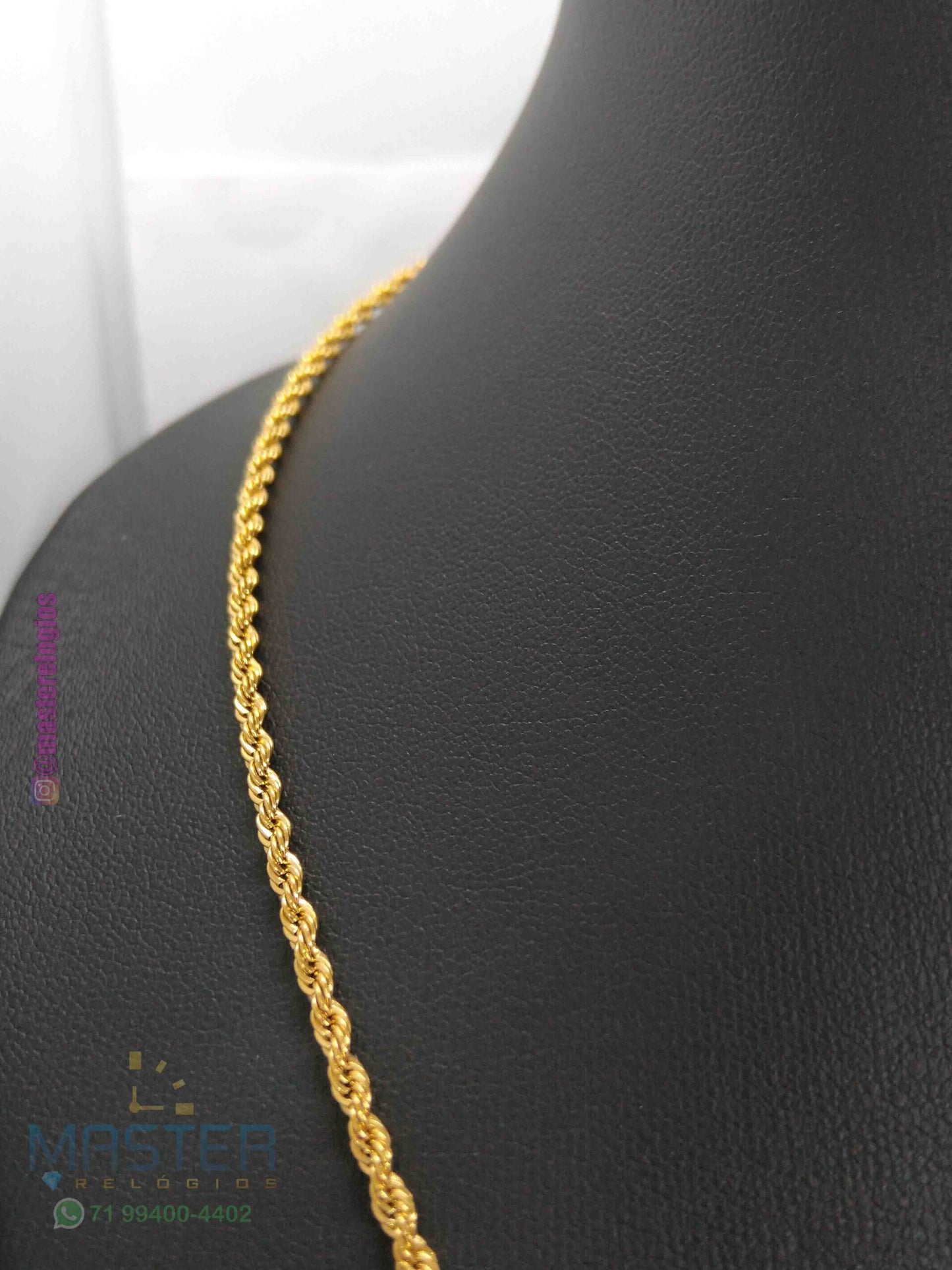 Cordão Bahiano 2mm Fino banhado a 10 milésimos de ouro 18k 70cm