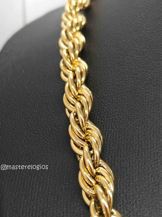 Cordão Bahiano 13mm 106g  70cm banhada a 10 milésimos de ouro 18k