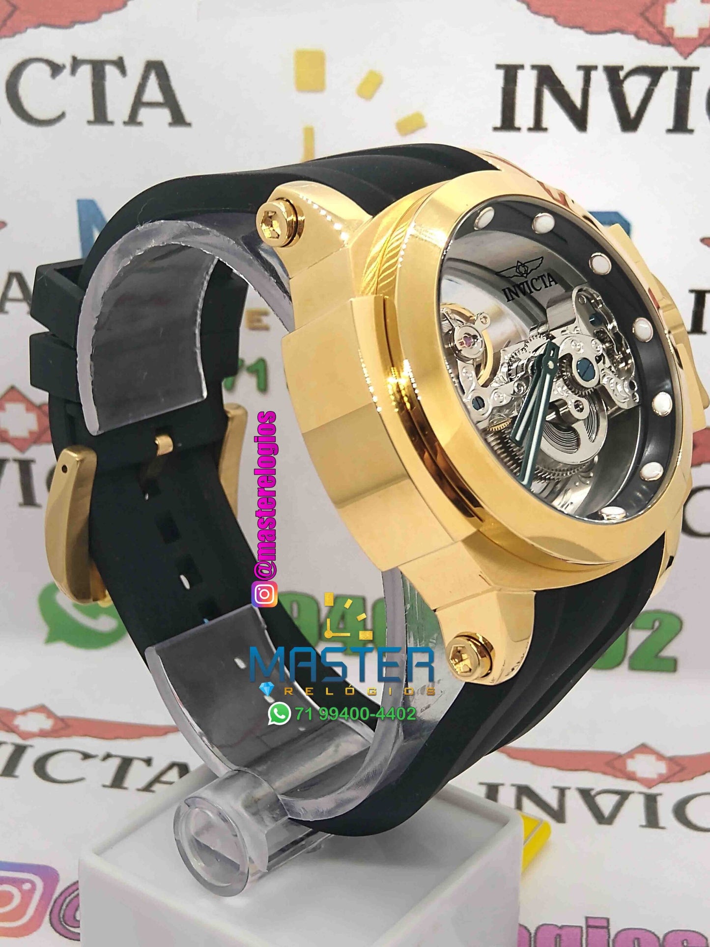 Invicta Transparente Pulseira Borracha Coalition Force