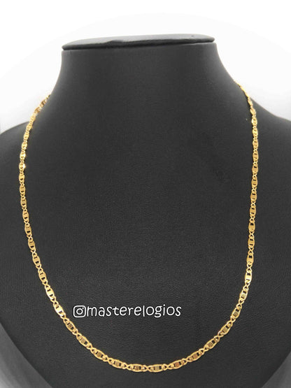 Piastrine 7 banhada a 10 milesimos de ouro 18k 70cm