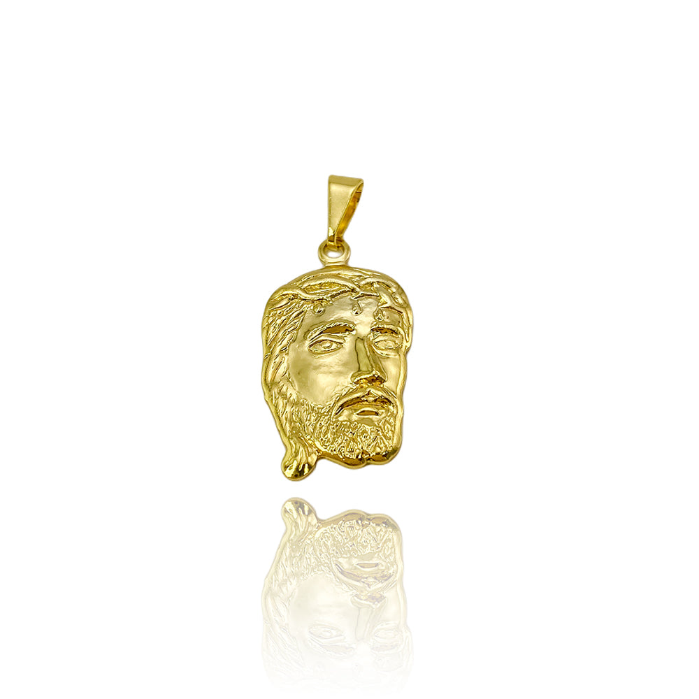 Pingente Face de cristo Pequeno (1,5cmX1,5cm) (Banho Ouro 24k)