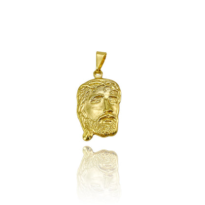 Pingente Face de cristo Pequeno (1,5cmX1,5cm) (Banho Ouro 24k)