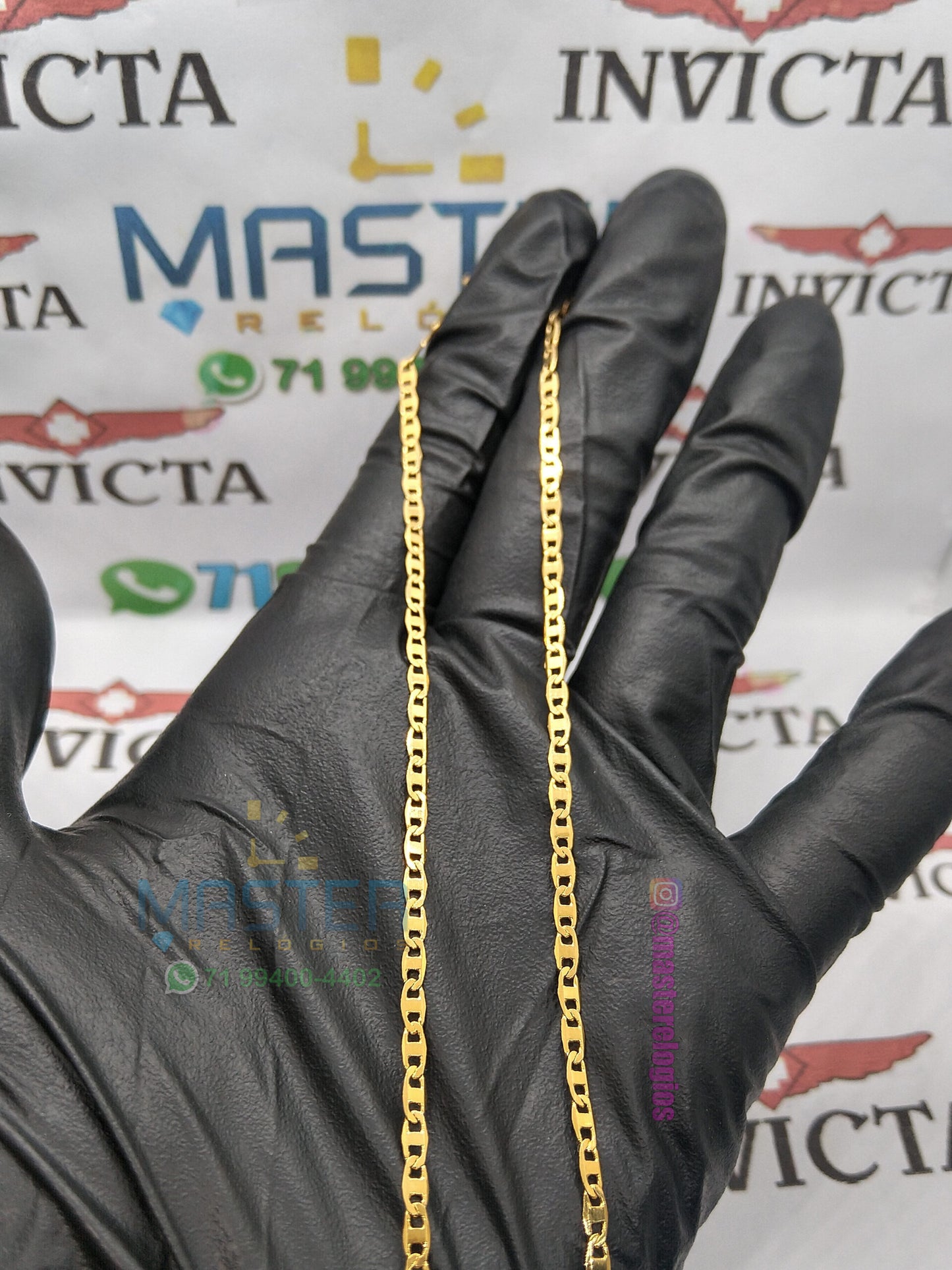 Corrente Piastrine 3 fina banhada a 10 milesimos de ouro 18k 70cm