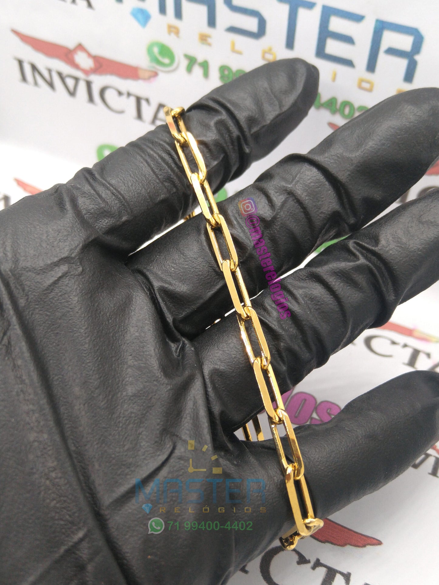 Pulseira cartier alongada 21cm 5mm banhada a 10 milésimos de ouro 18k